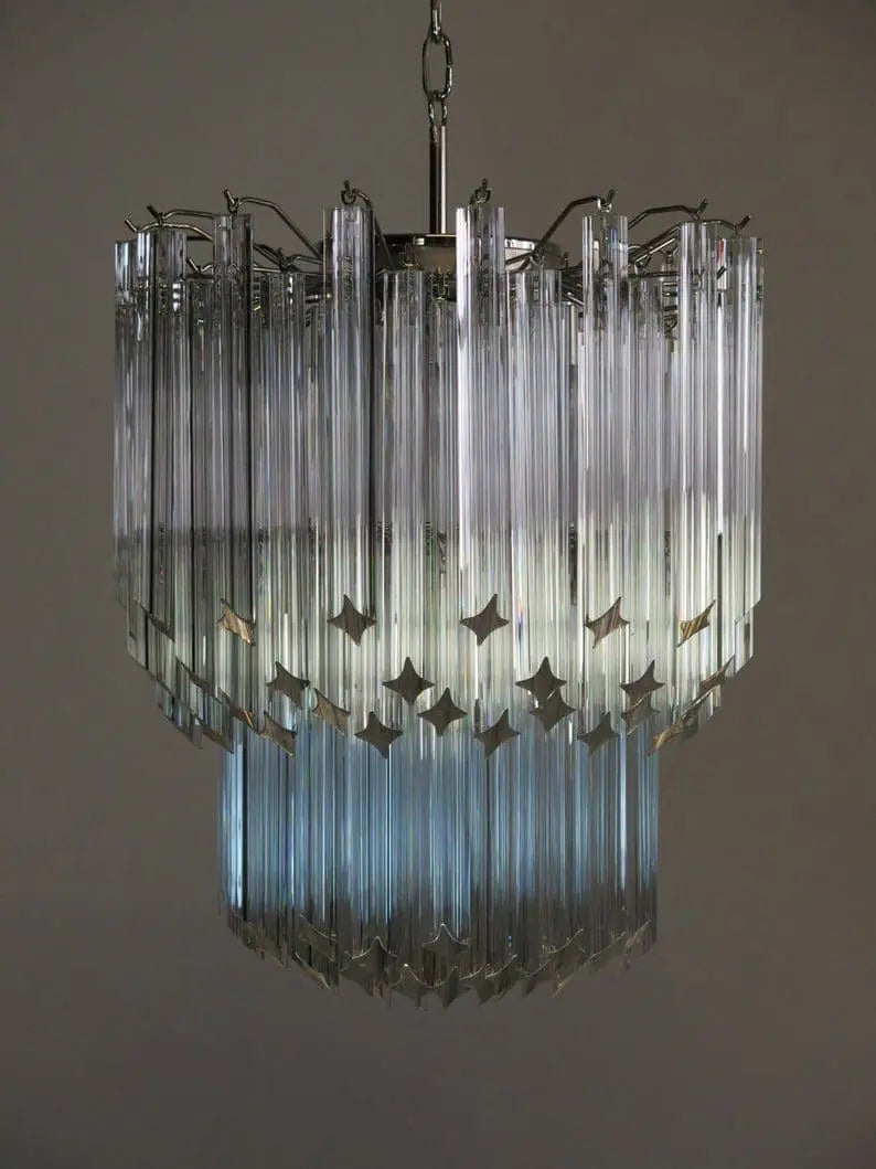 Murano Chandelier – 107 prisms – Transparent - Zonesus