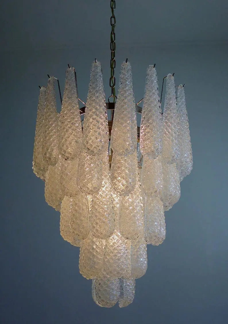 Murano Chandelier – Drop – 52 glasses – Transparent - Zonesus