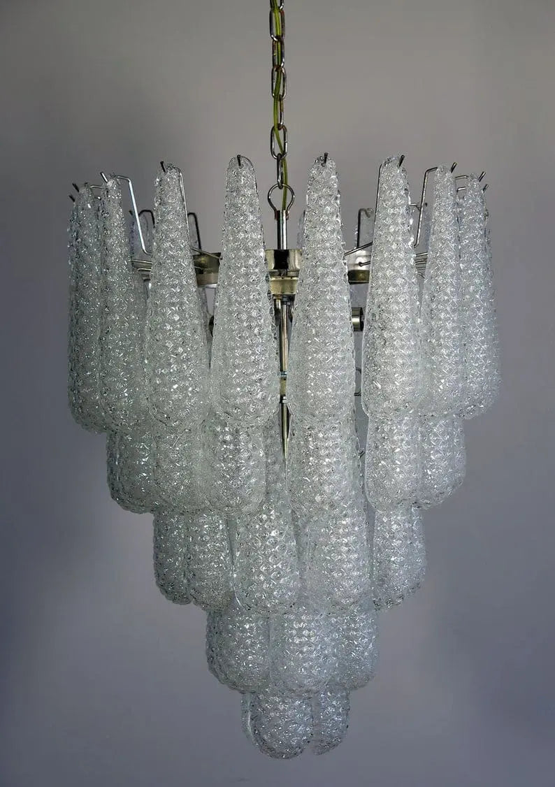 Murano Chandelier – Drop – 52 glasses – Transparent - Zonesus