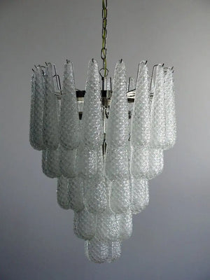 Murano Chandelier – Drop – 52 glasses – Transparent - Zonesus