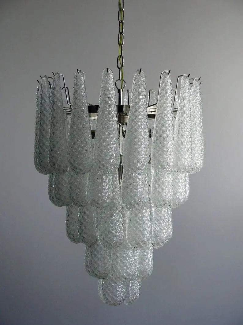 Murano Chandelier – Drop – 52 glasses – Transparent - Zonesus
