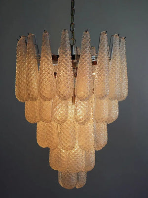 Murano Chandelier – Drop – 52 glasses – Transparent - Zonesus