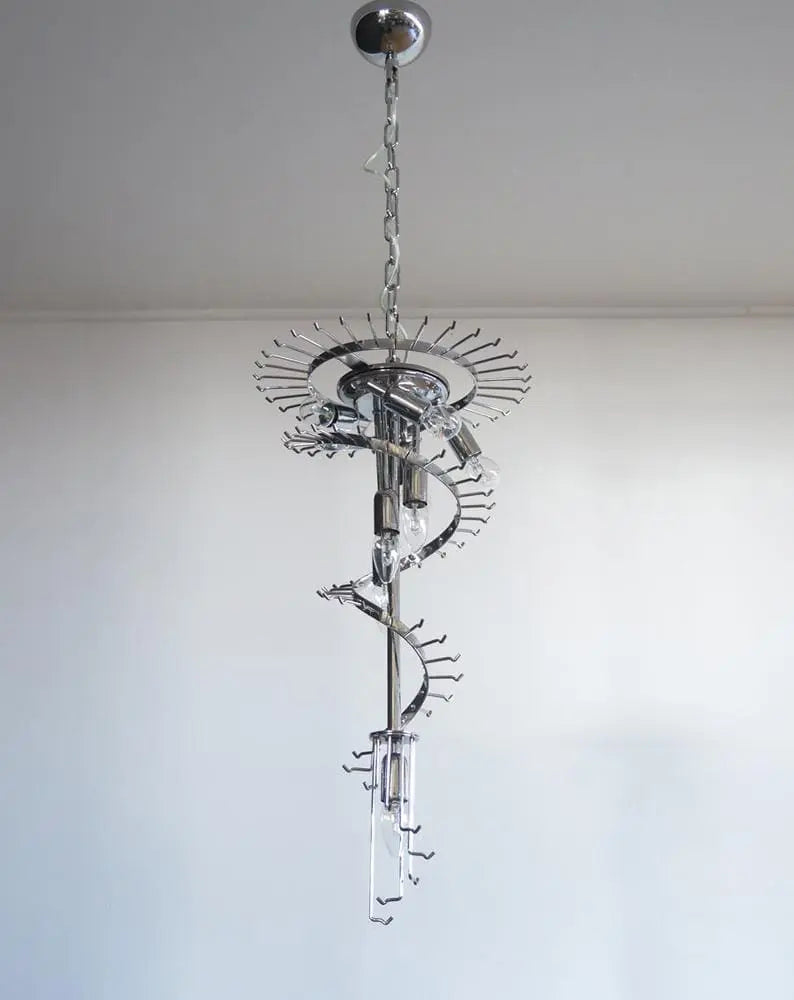 Murano Chandelier – Spiral – 86 prisms – Amber - Zonesus