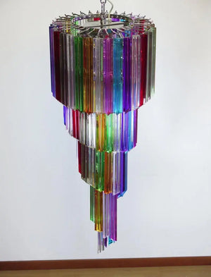 Murano chandelier – Spiral – 86 prisms – Multi - Zonesus