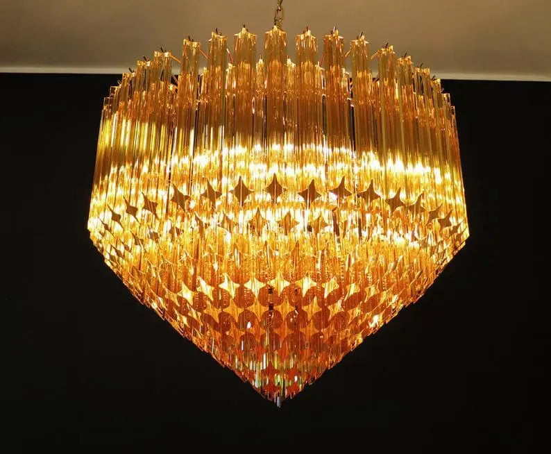 Murano Chandelier – 265 prisms – Amber - Zonesus