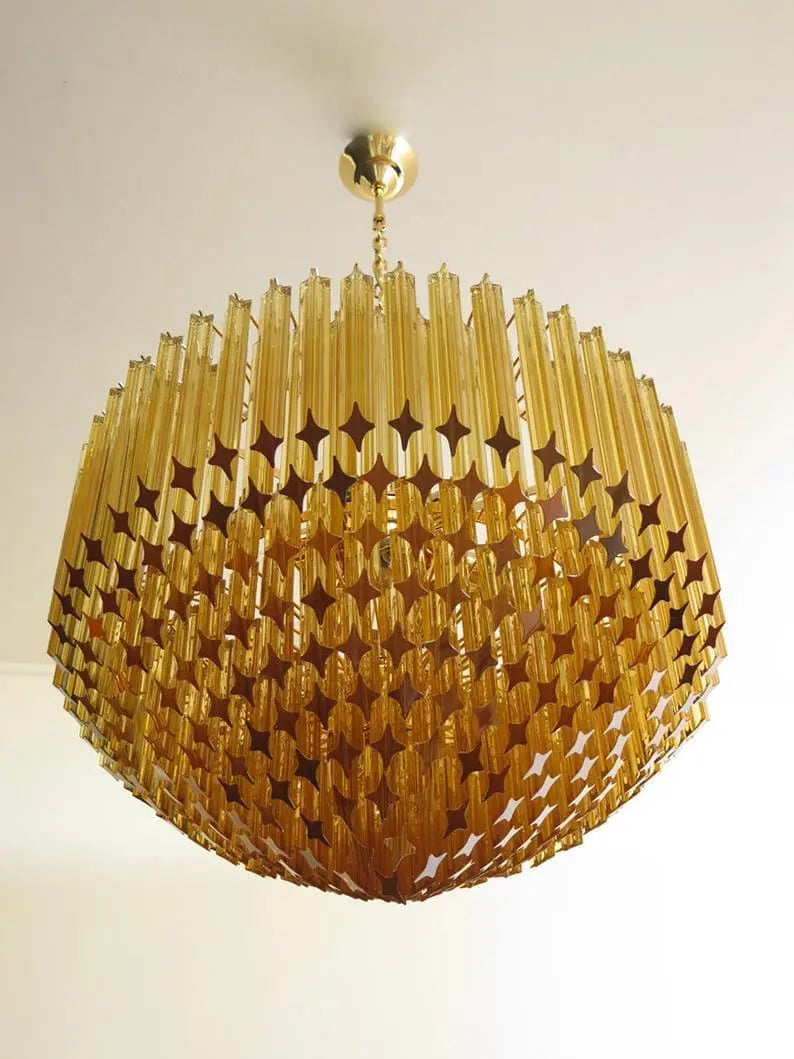 Murano Chandelier – 265 prisms – Amber - Zonesus
