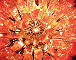 Murano Chandelier – 184 prisms – Pink - Zonesus