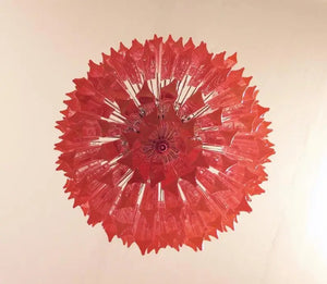 Murano Chandelier – 184 prisms – Pink - Zonesus