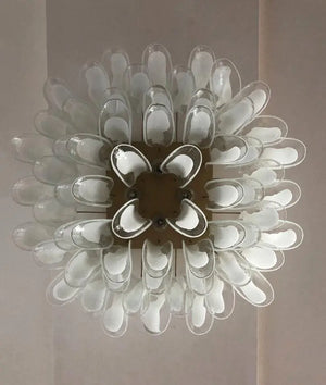 Murano Ceiling lamp – 64 petals – Transparent/White - Zonesus