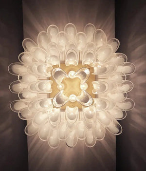 Murano Ceiling lamp – 64 petals – Transparent/White - Zonesus