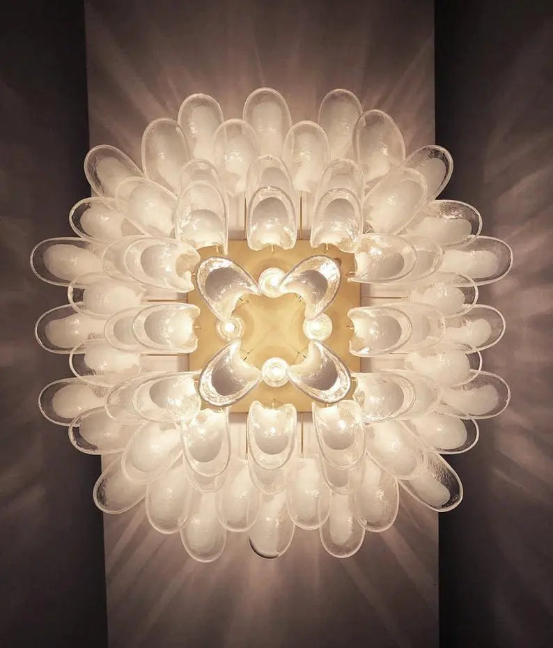Murano Ceiling lamp – 64 petals – Transparent/White - Zonesus