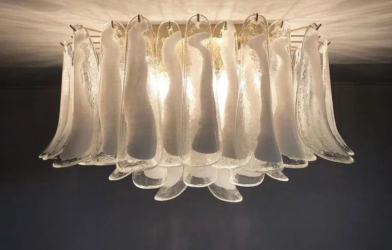 Murano Ceiling lamp – 64 petals – Transparent/White - Zonesus