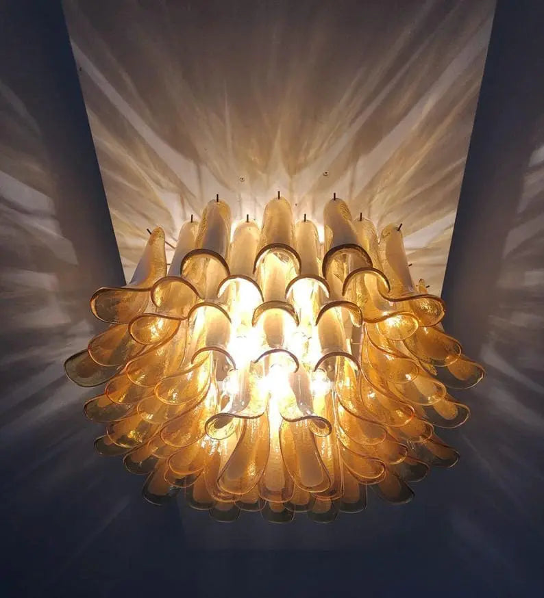 Murano Chandelier – 64 petals – Caramel - Zonesus