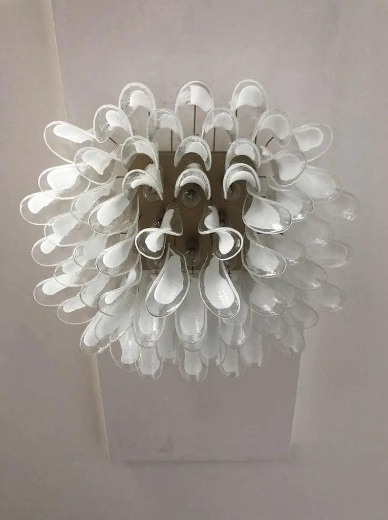 Murano Ceiling lamp – 64 petals – Transparent/White - Zonesus