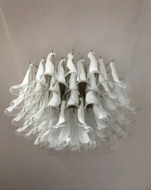 Murano Ceiling lamp – 64 petals – Transparent/White - Zonesus