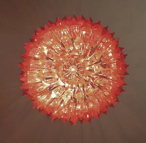 Murano Chandelier – Triedri – Pink – 242 prisms - Zonesus