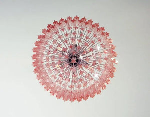 Murano Chandelier – 163 prisms – Pink - Zonesus