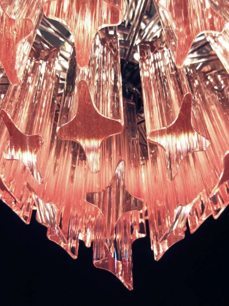 Murano Chandelier – 163 prisms – Pink - Zonesus