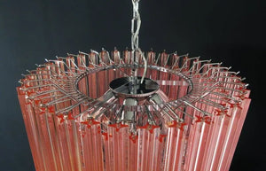 Murano Chandelier – 163 prisms – Pink - Zonesus