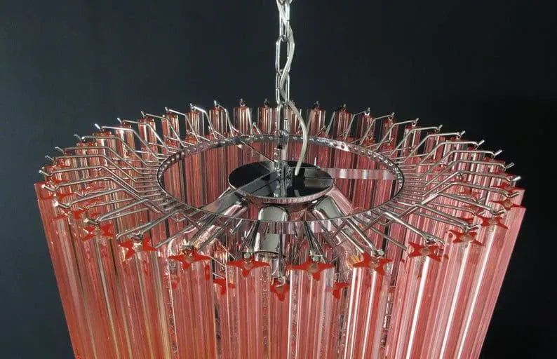 Murano Chandelier – 163 prisms – Pink - Zonesus