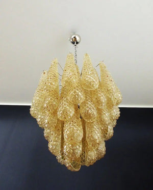 Murano Chandelier – Drop – 41 glasses – Amber - Zonesus