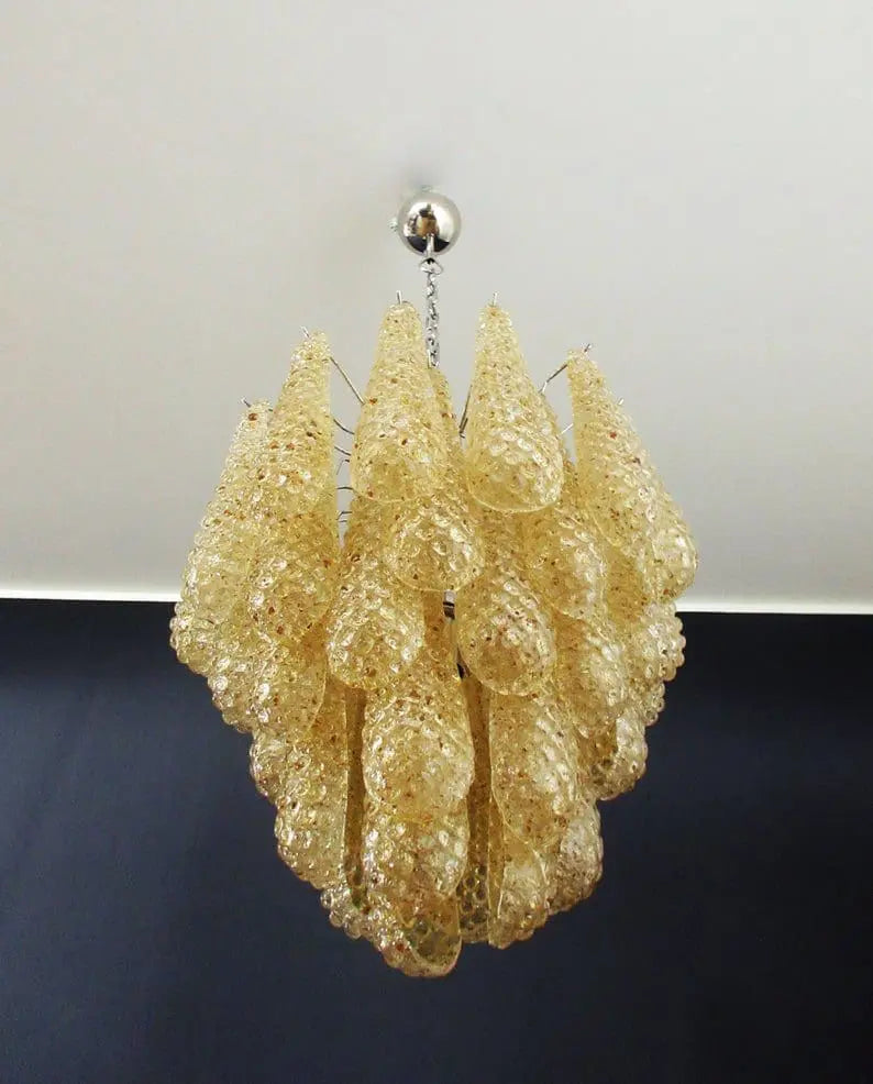 Murano Chandelier – Drop – 41 glasses – Amber - Zonesus