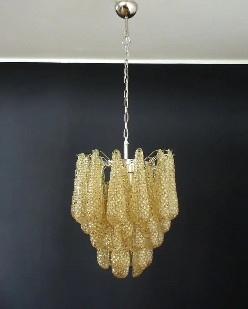 Murano Chandelier – Drop – 41 glasses – Amber - Zonesus