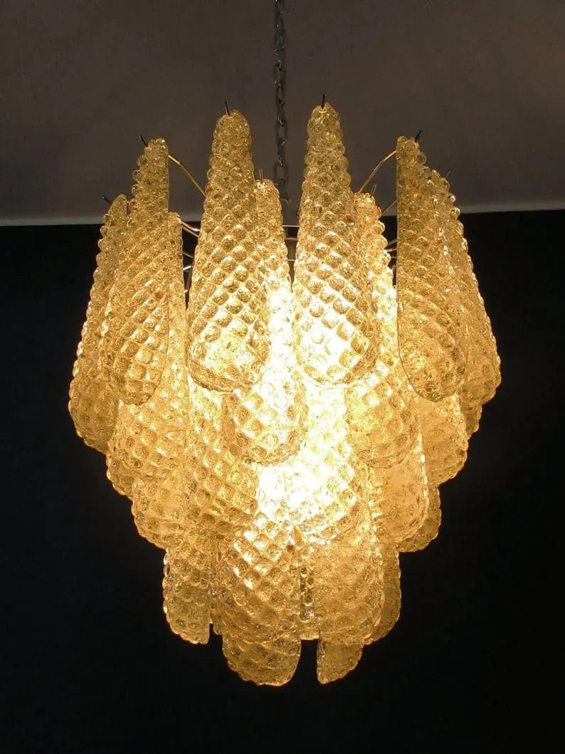 Murano Chandelier – Drop – 41 glasses – Amber - Zonesus