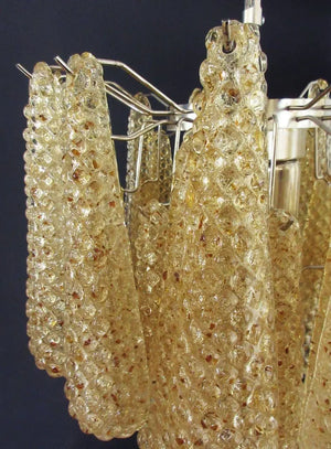 Murano Chandelier – Drop – 41 glasses – Amber - Zonesus