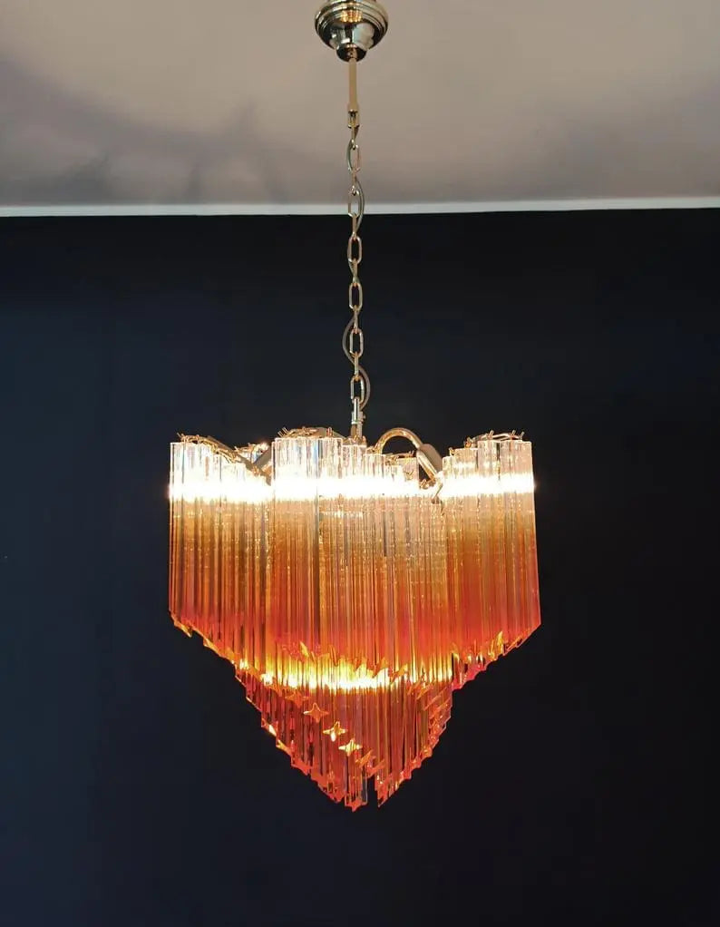 Murano Chandelier – Viennetta – 114 prisms – Amber - Zonesus