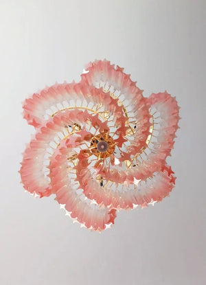 Murano Chandelier – Viennetta -114 prisms – Pink - Zonesus