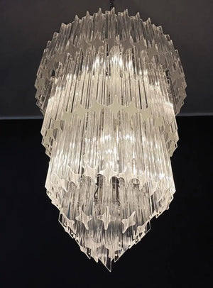 Murano Chandelier – 112 prisms – Transparent - Zonesus