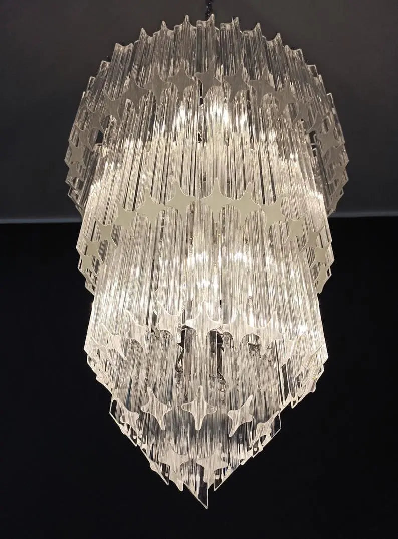Murano Chandelier – 112 prisms – Transparent - Zonesus