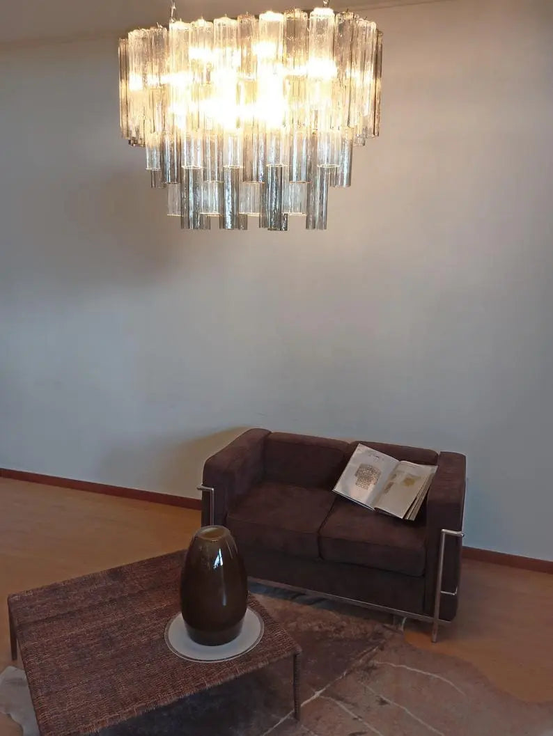 Murano Chandelier – 62 Tubes – Smoked/Transparent - Zonesus