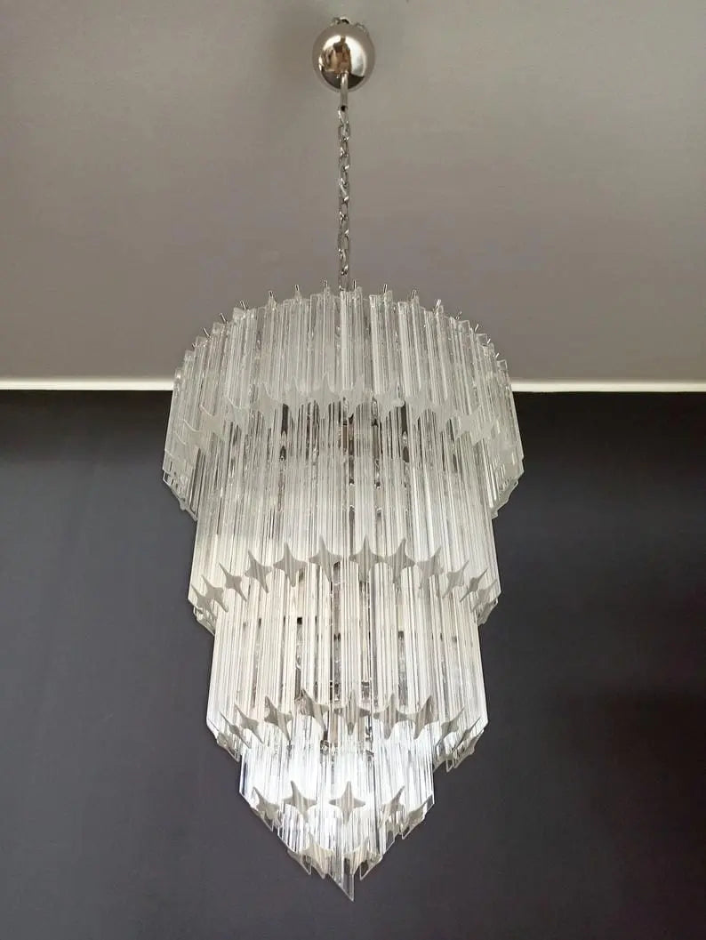 Murano Chandelier – 112 prisms – Transparent - Zonesus