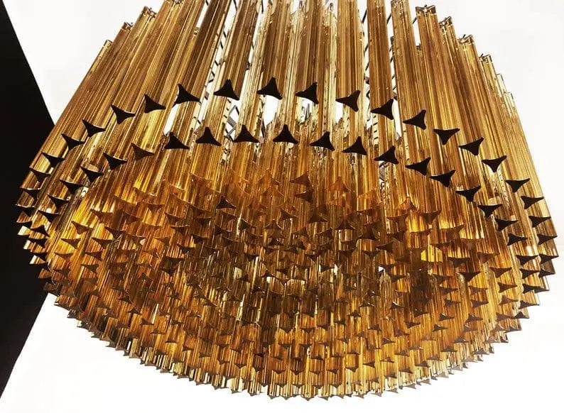 Murano Chandelier – Triedri – 391 prisms – Amber - Zonesus