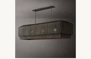 Ceva Rectangular Natural Chandelier 54" - Zonesus