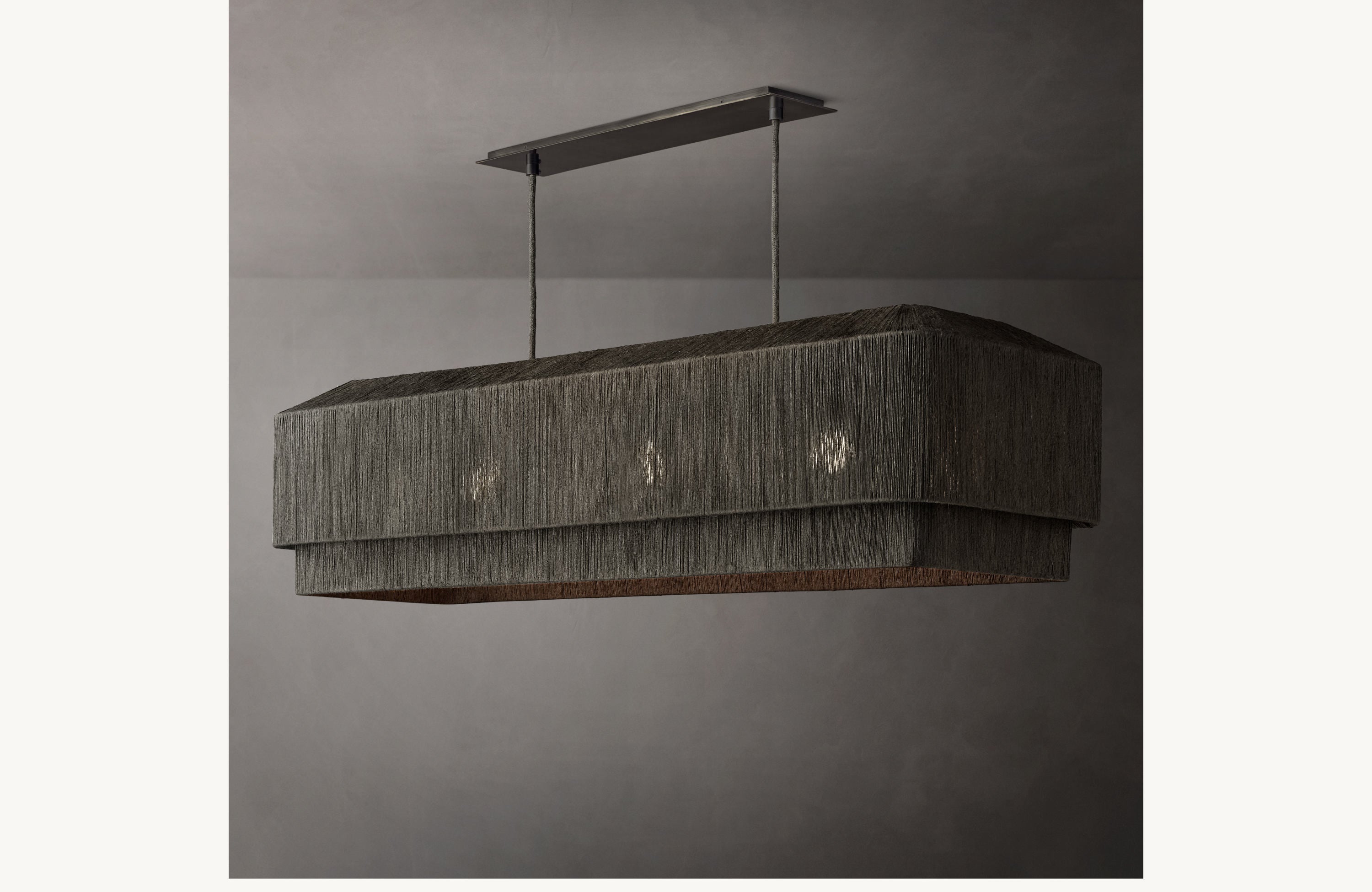 Ceva Rectangular Natural Chandelier 54" - Zonesus