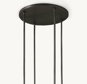 Ravelle Round Milk Glass Chandelier 60" - Zonesus