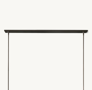 Ravelle Linear Milk Glass Chandelier 59" - Zonesus