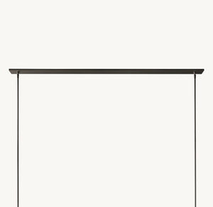 Ravelle Linear Milk Glass Chandelier 71" - Zonesus