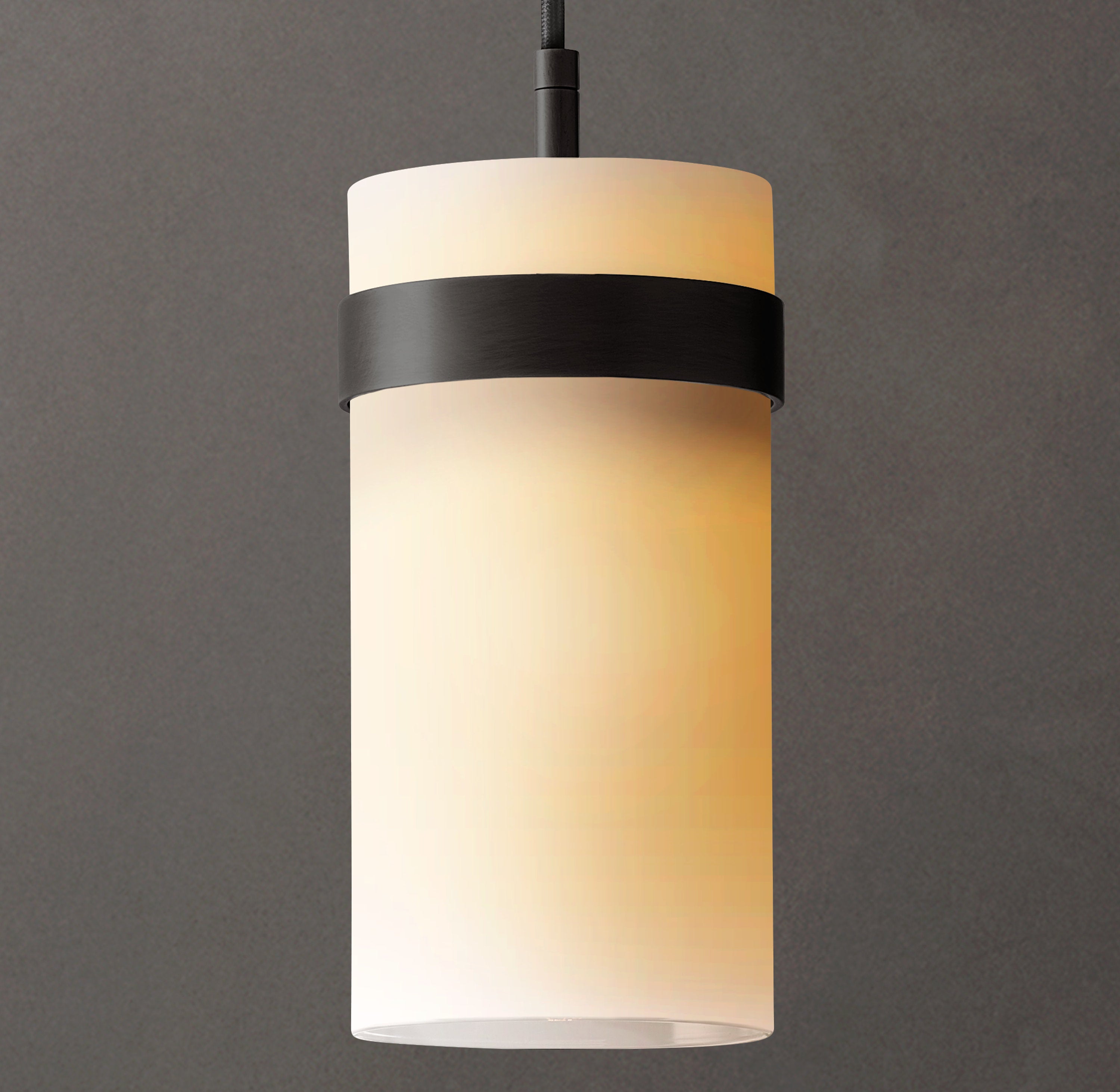 Ravelle Milk Glass Pendant 5" - Zonesus
