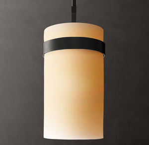 Ravelle Milk Glass Pendant 8" - Zonesus