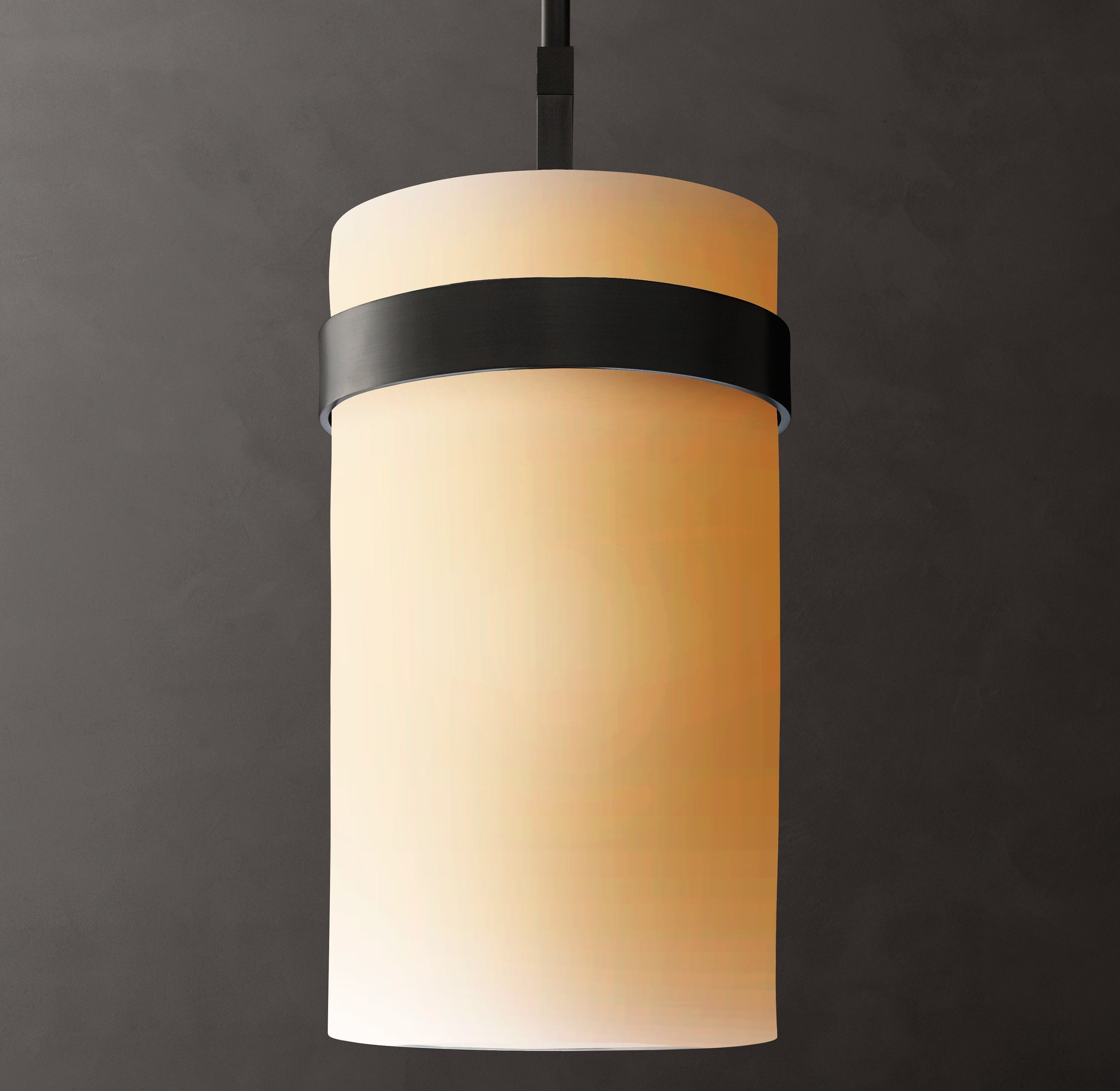 Ravelle Milk Glass Pendant 8" - Zonesus