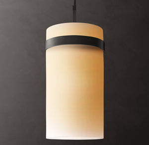 Ravelle Milk Glass Pendant 10" - Zonesus