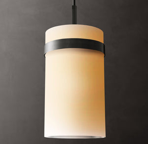Ravelle Milk Glass Pendant 12" - Zonesus