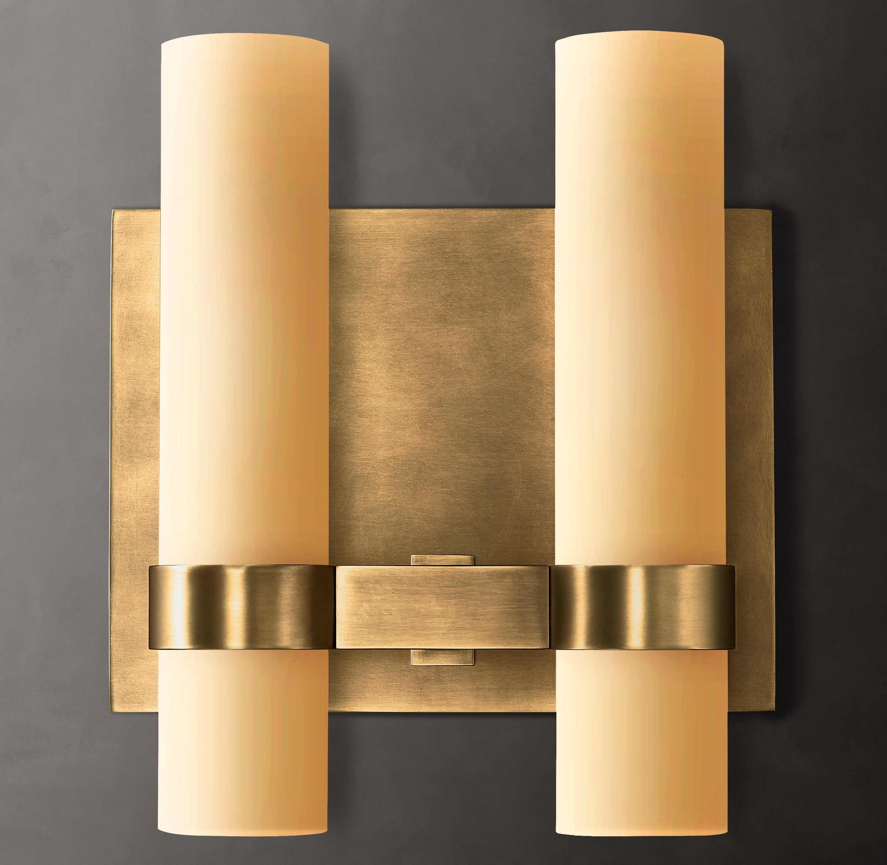 Ravelle Milk Glass Double Sconce - Zonesus