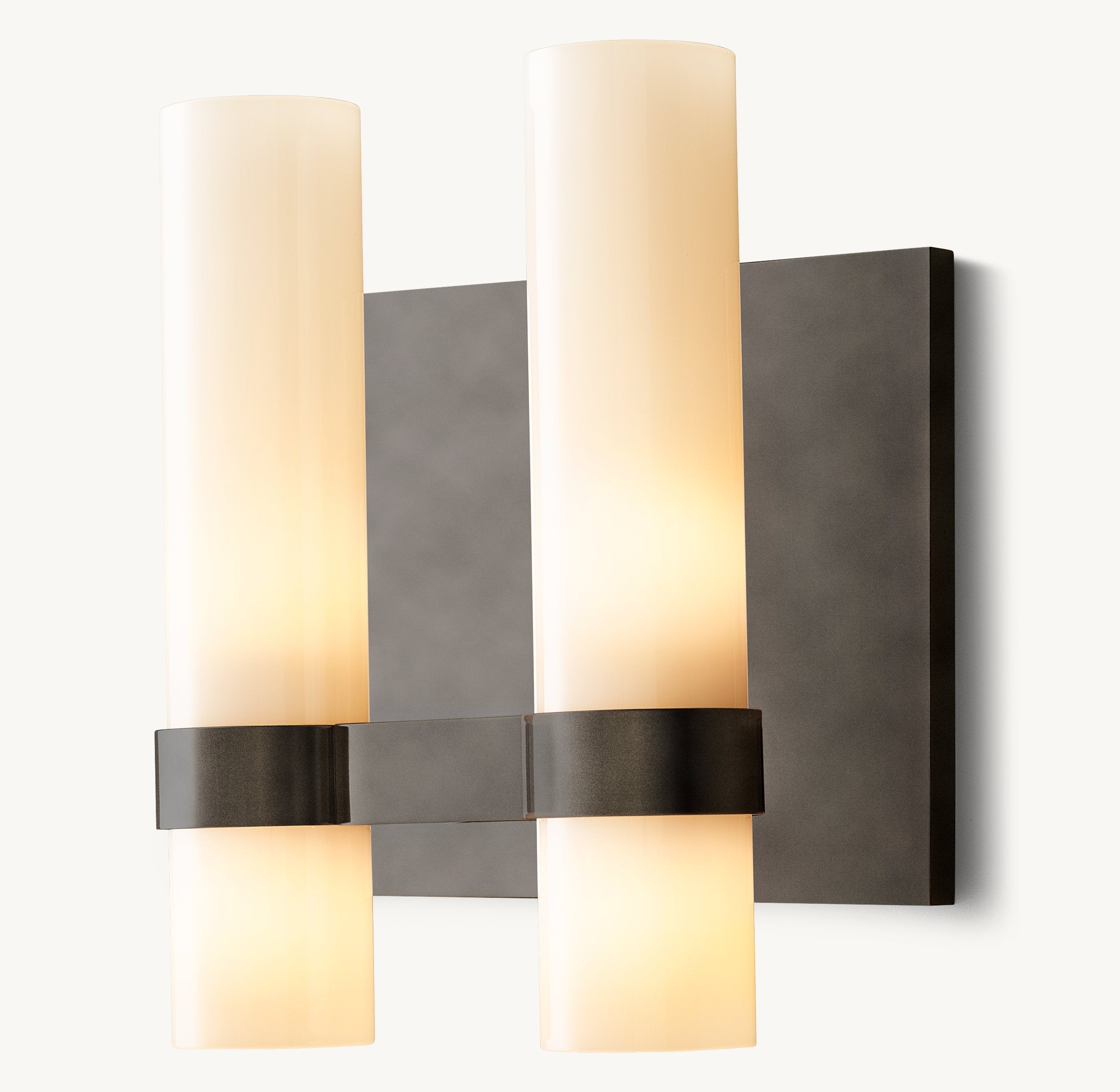 Ravelle Milk Glass Double Sconce - Zonesus