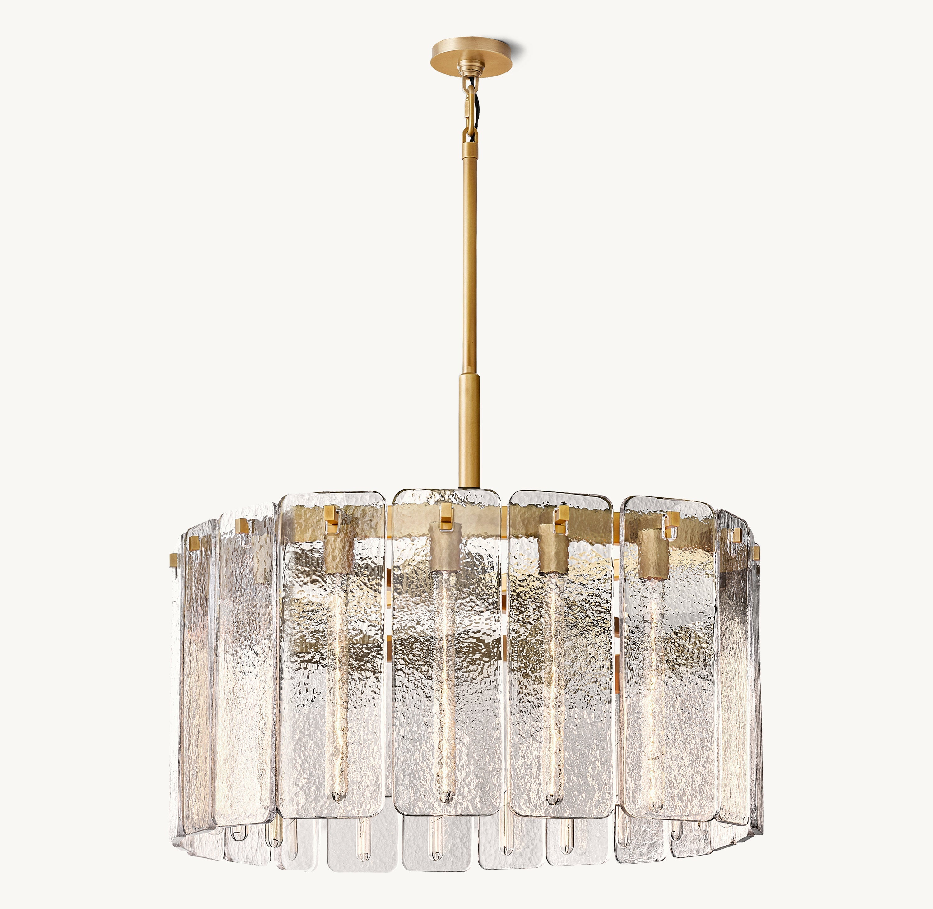 Calamette Glass Round Chandelier 36" - Zonesus
