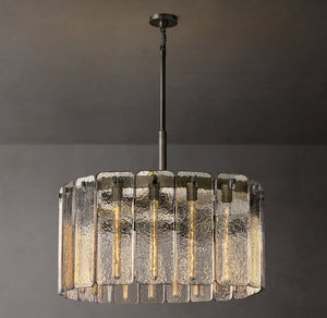 Calamette Glass Round Chandelier 36" - Zonesus